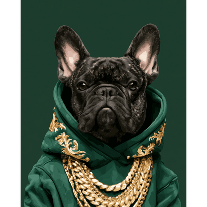 Dapper Frenchie | Paint by Number - Paint by numbers