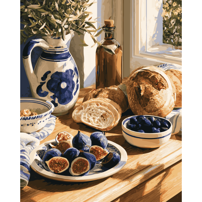 Figs and Olives | Paint by Number - Paint by numbers