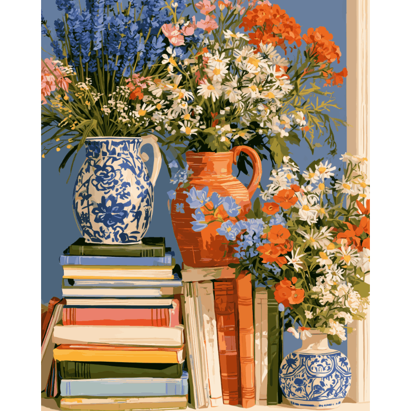 Flower Library | Paint by Number - Paint by numbers