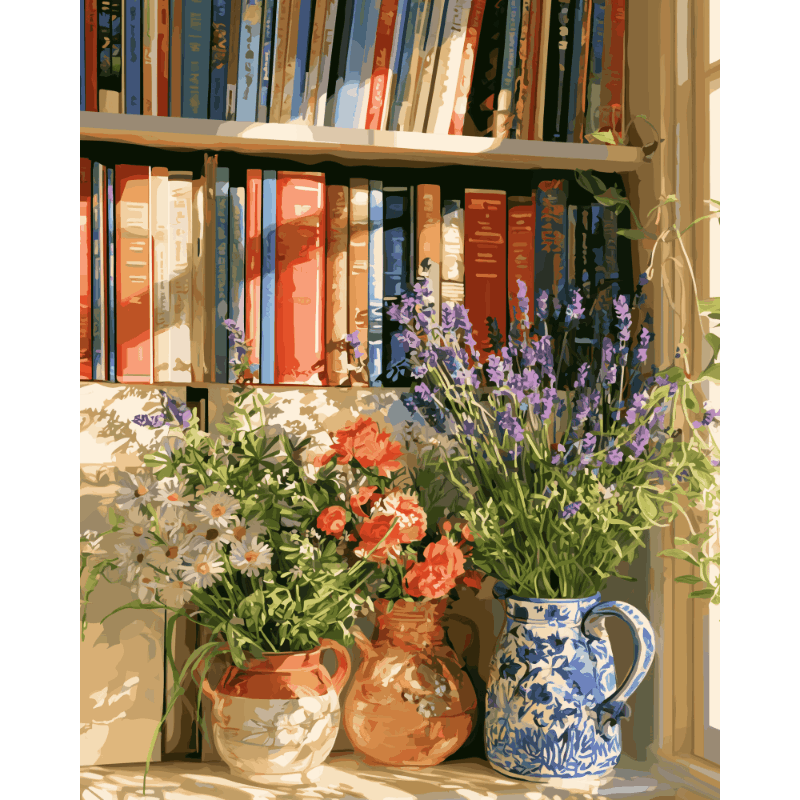 Garden Reading Room | Paint by Number - Paint by numbers