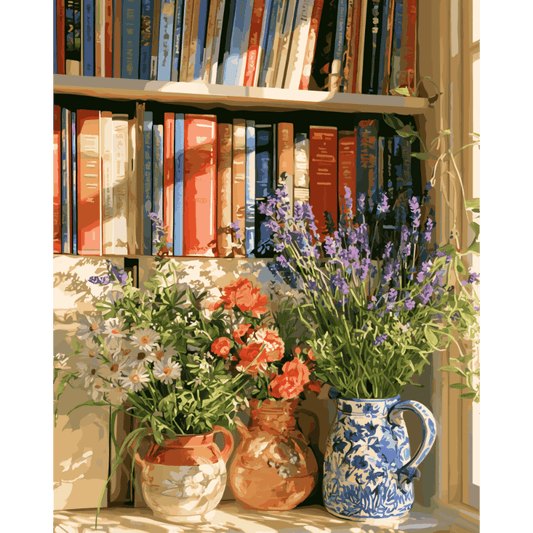 Garden Reading Room | Paint by Number - Paint by numbers