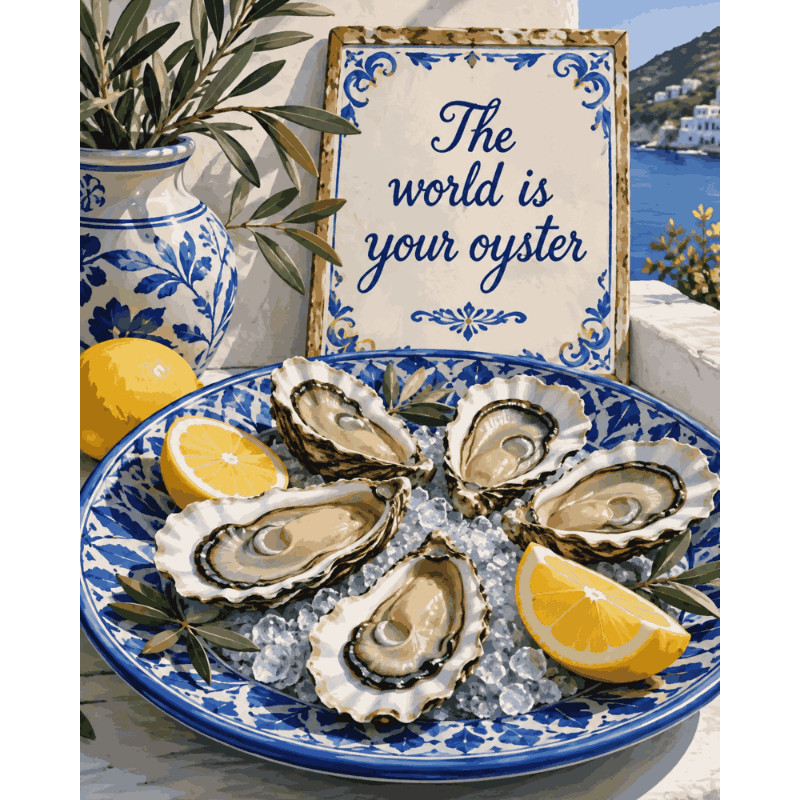 If Life Gives you Oysters | Paint by Number - Paint by numbers