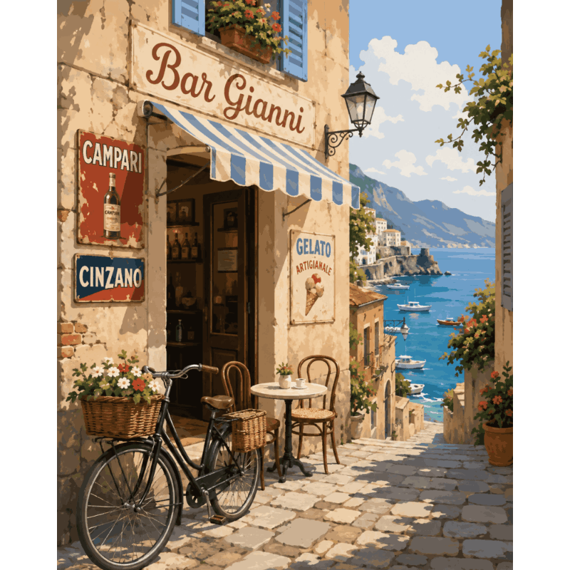 Italian Riviera | Paint by Number - Paint by numbers