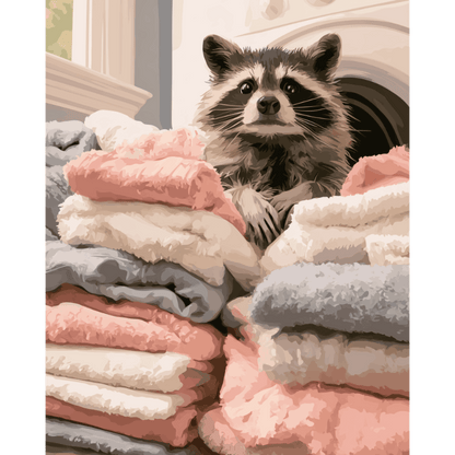Laundry Day Friend | Paint by Number - Paint by numbers