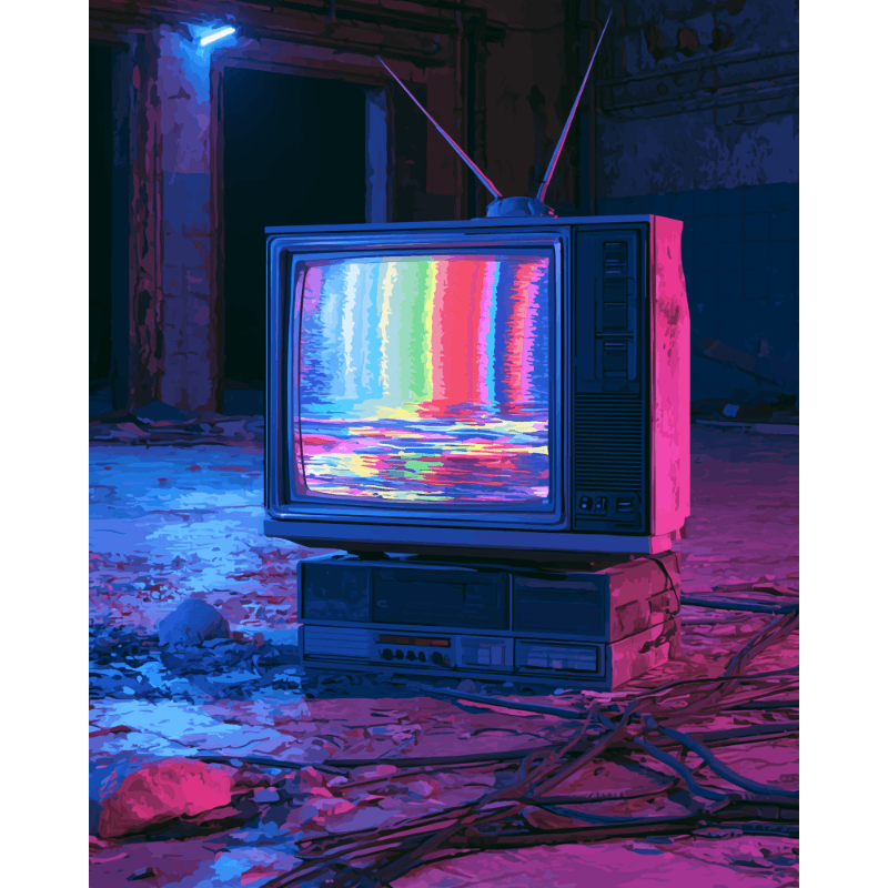 Neon Nostalgia | Paint by Number - Paint by numbers