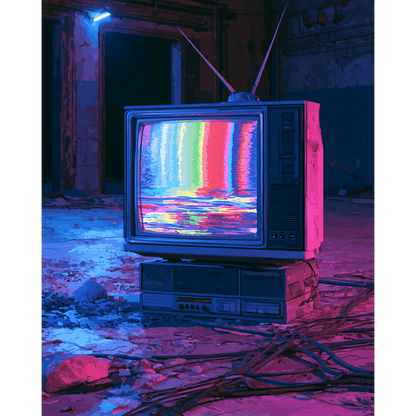 Neon Nostalgia | Paint by Number - Paint by numbers
