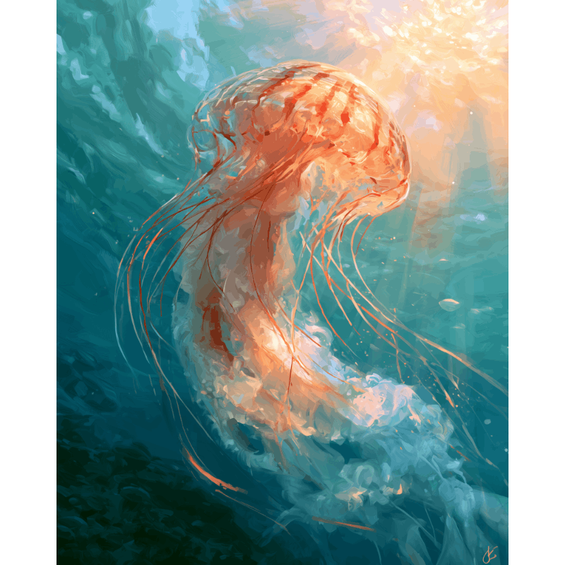 Ocean Glow | Paint by Number - Paint by numbers