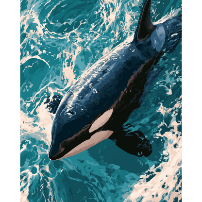 Orca Love | Paint by Number - Paint by numbers