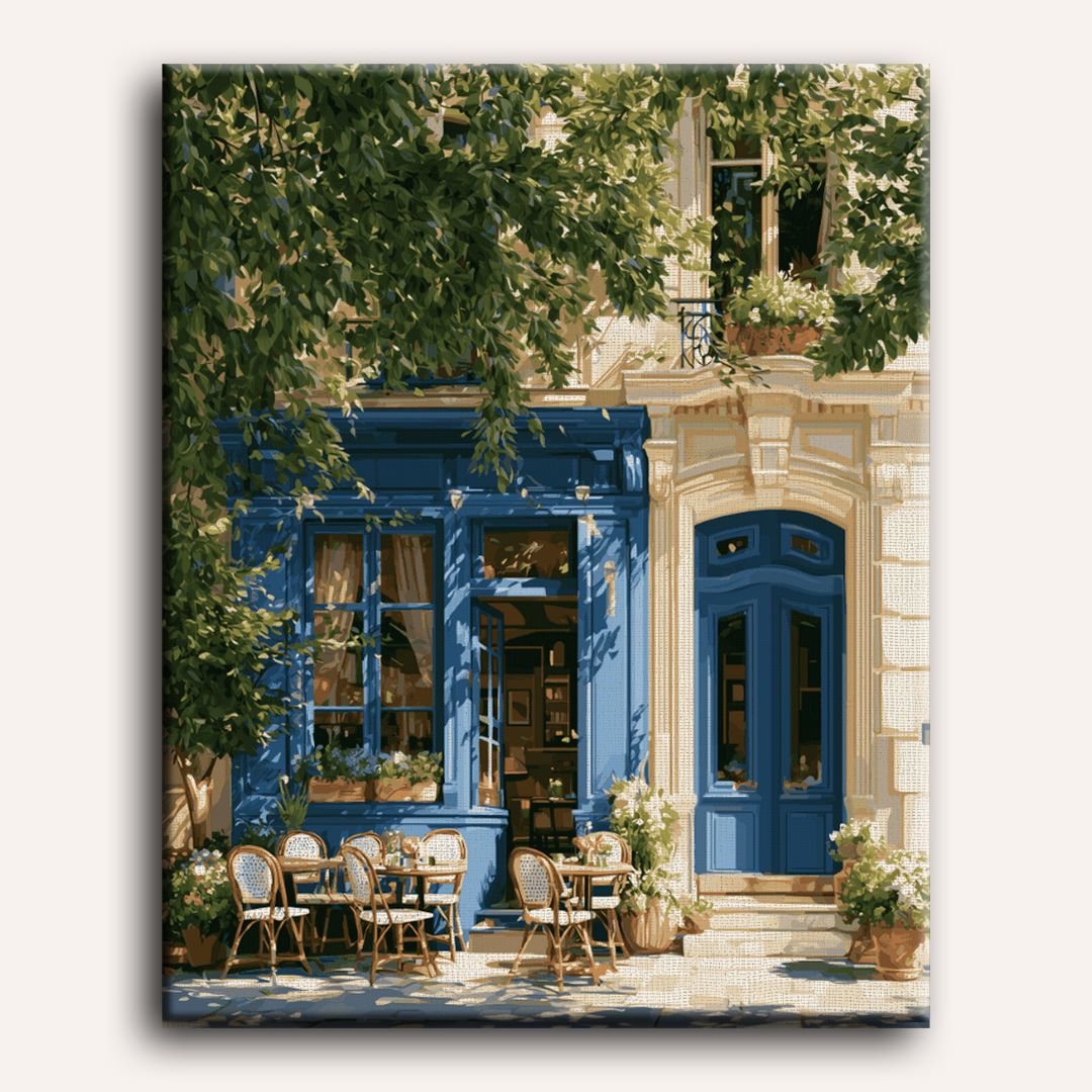Parisiskt kafé | Måla efter nummer