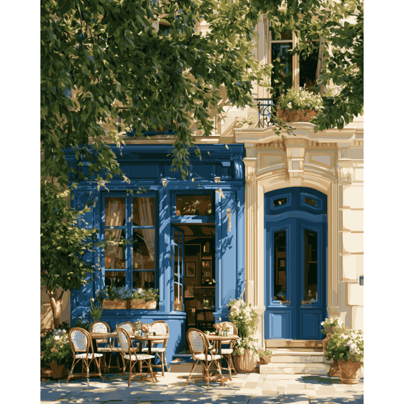 Parisian Café | Paint by Number - Paint by numbers