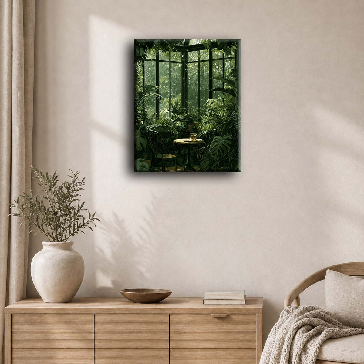 Rainy Emerald Room | Paint by Number
