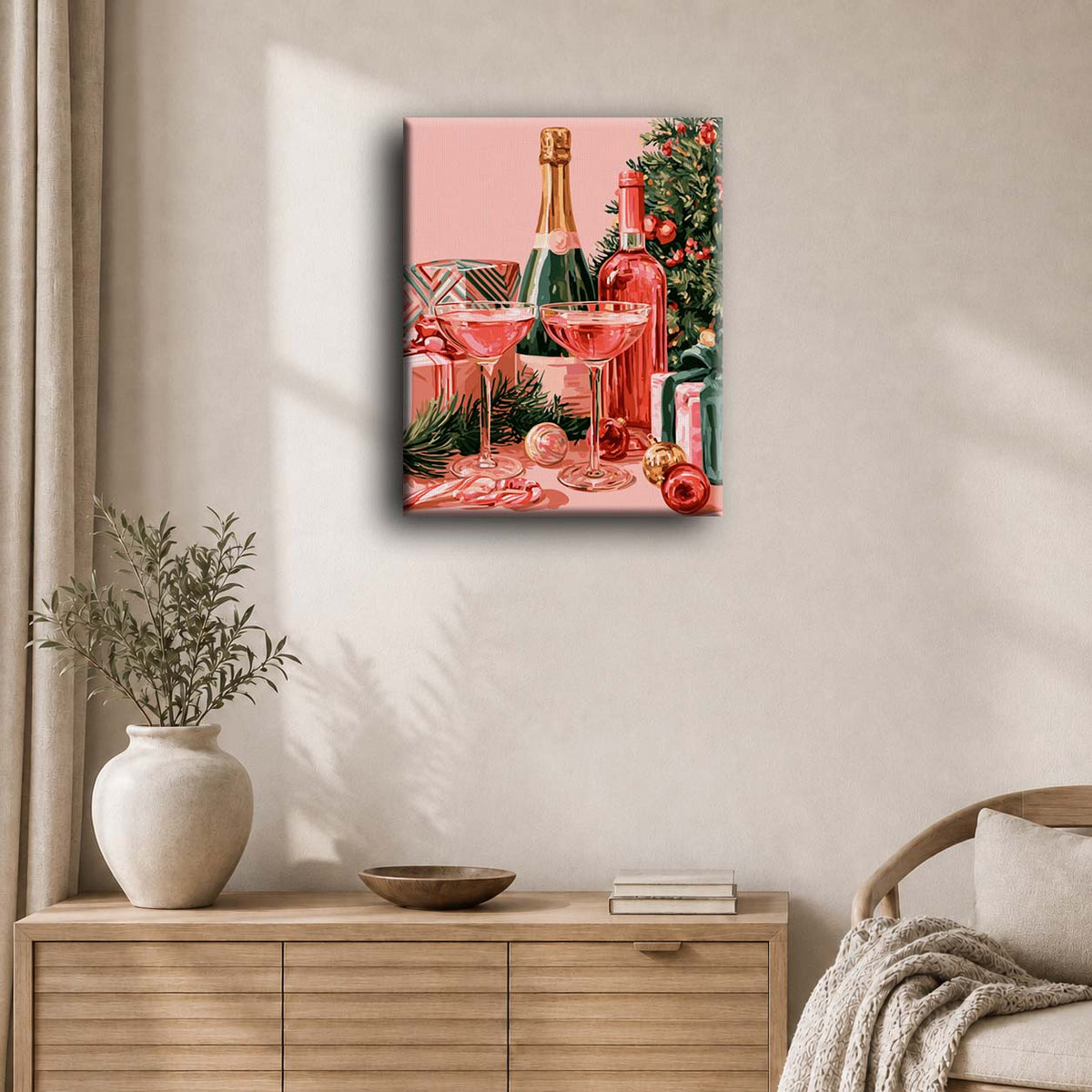 Natale in rosé | Dipingi con i numeri