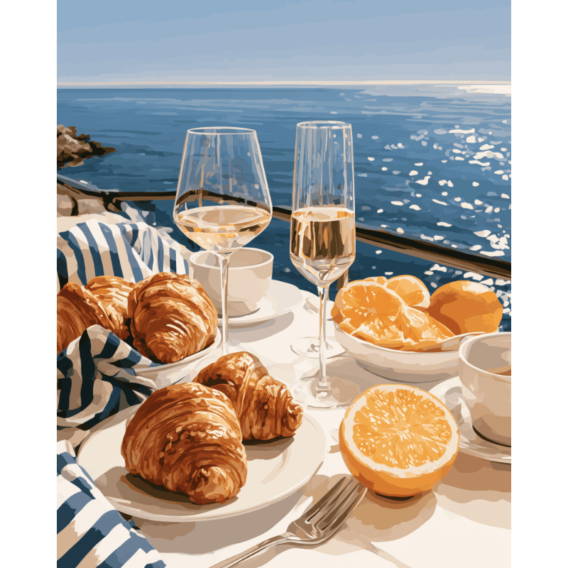 Luxury Breakfast | Paint by Number - Paint by numbers