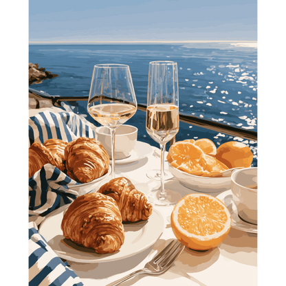 Luxury Breakfast | Paint by Number - Paint by numbers