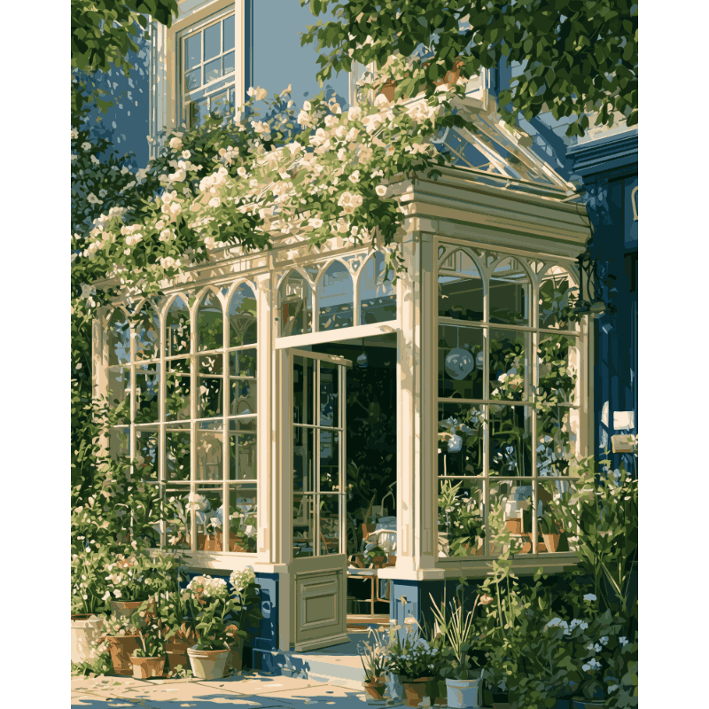 Secret Garden Glasshouse | Paint by Number - Paint by numbers