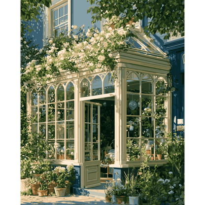 Secret Garden Glasshouse | Paint by Number - Paint by numbers