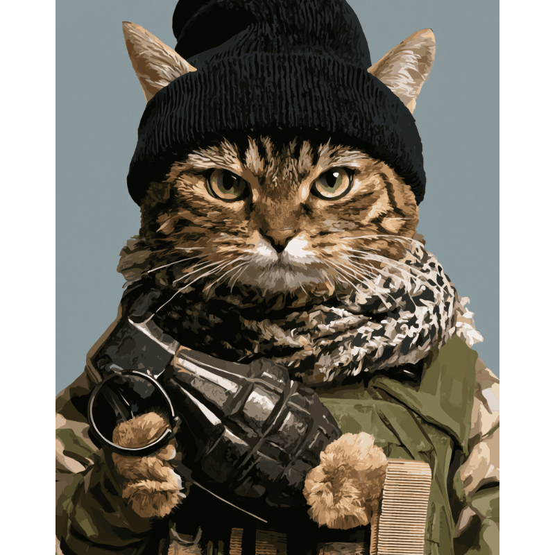 Trouble Kitty | Paint by Number - Paint by numbers