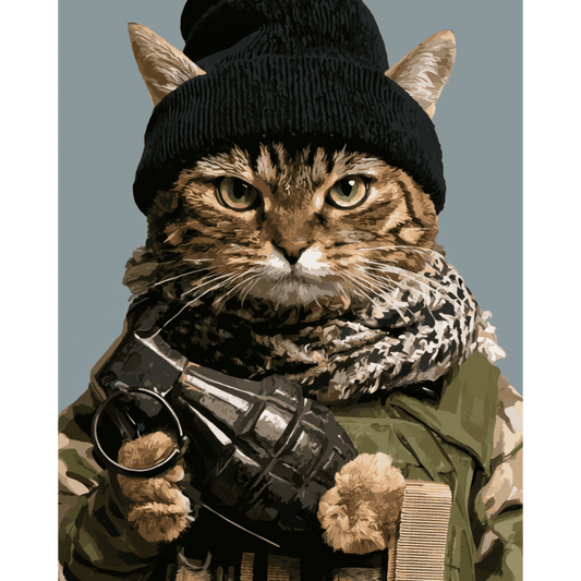 Trouble Kitty | Paint by Number - Paint by numbers
