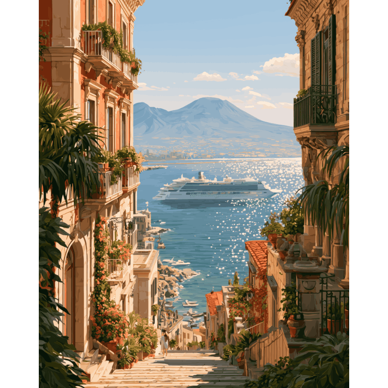 Vesubio View | Paint by Number - Paint by numbers