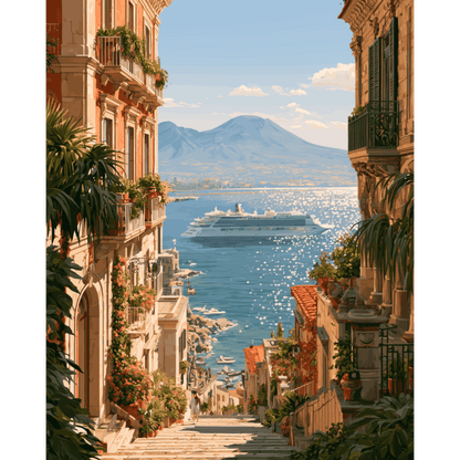 Vesubio View | Paint by Number - Paint by numbers