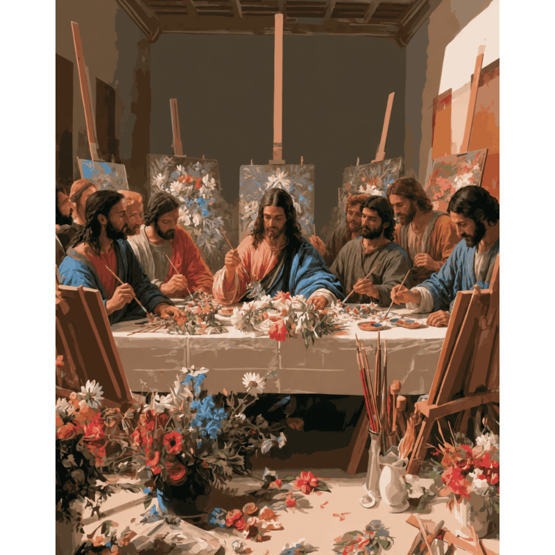 Artist's Last Supper | Paint by Number - Paint by numbers