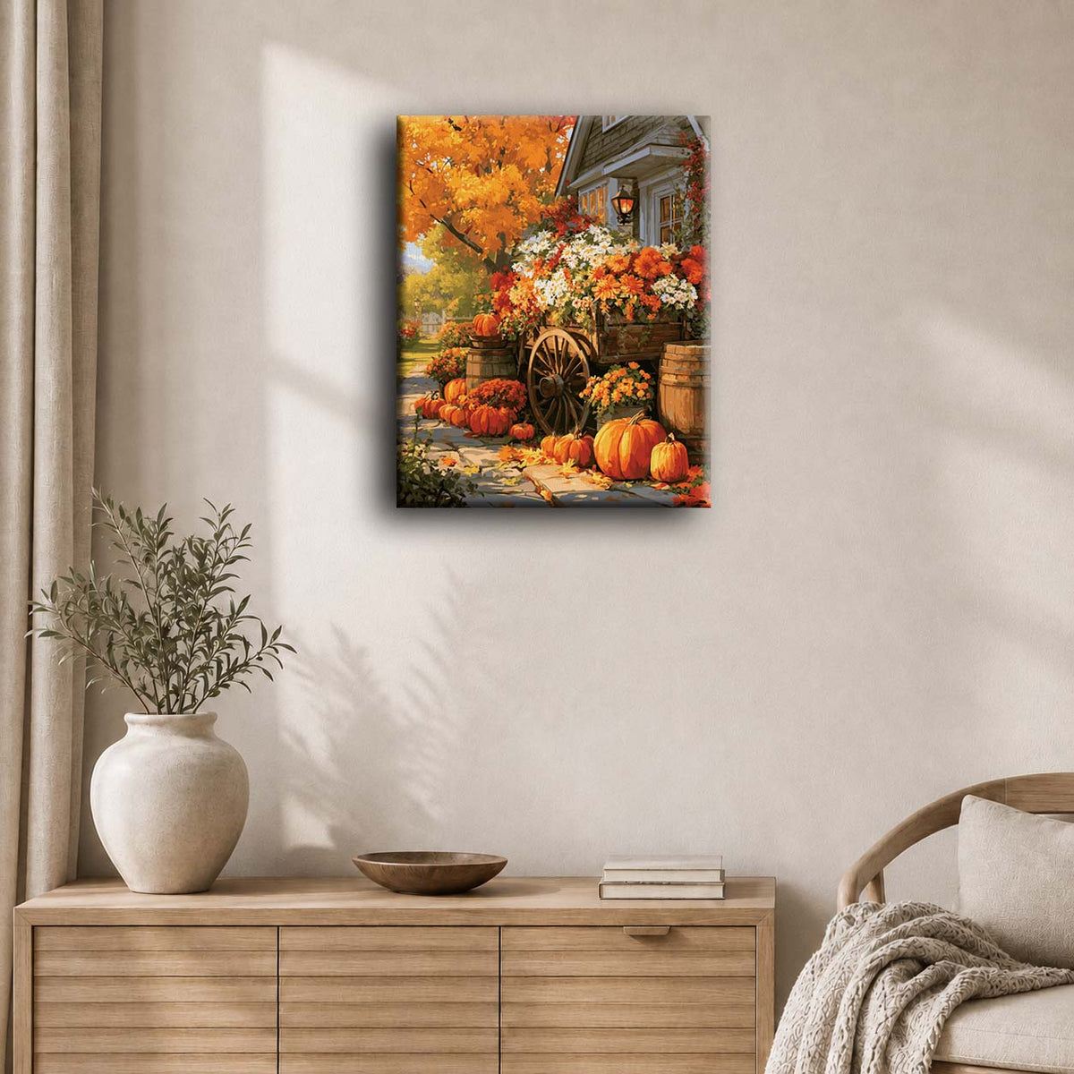 Autumn Flower Cart | Paint by Number