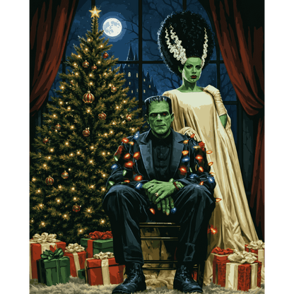 Frankenstein's Christmas | Paint by Number - Paint by numbers