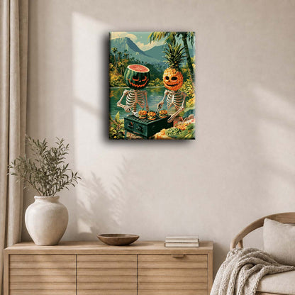 Fruit Head Skeletons | Paint by Number