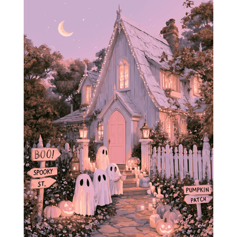 Haunted Victorian House | Paint by Number - Paint by numbers