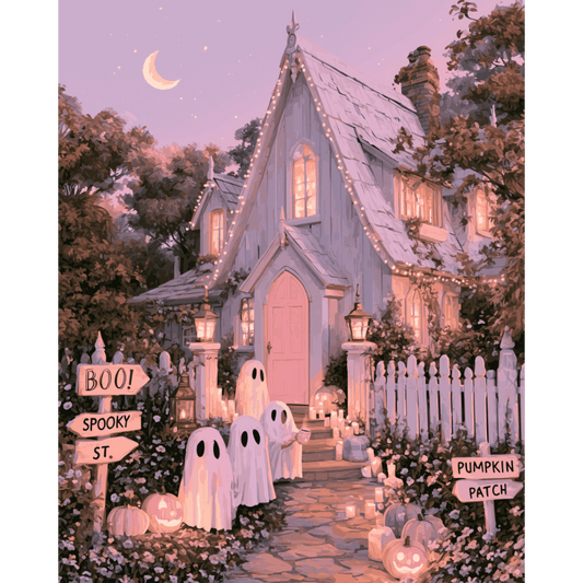 Haunted Victorian House | Paint by Number - Paint by numbers