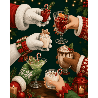 Holiday Cocktail Hour | Paint by Number - Paint by numbers