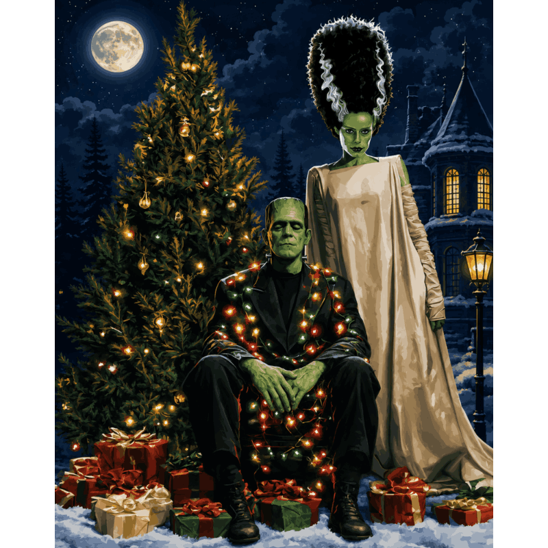 Monsters' Christmas Eve | Paint by Number - Paint by numbers
