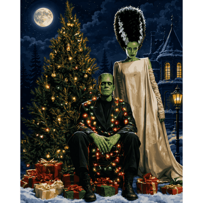 Monsters' Christmas Eve | Paint by Number - Paint by numbers