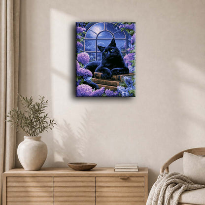 Moonlit Lilac Cat | Paint by Number