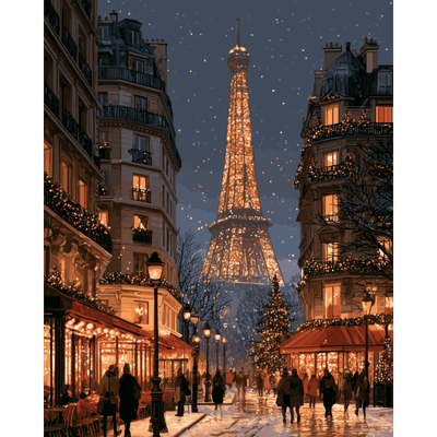 Paris Christmas Eve | Paint by Number