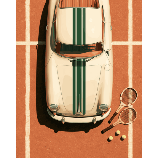Retro Ride Flat Lay | Paint by Number - Paint by numbers