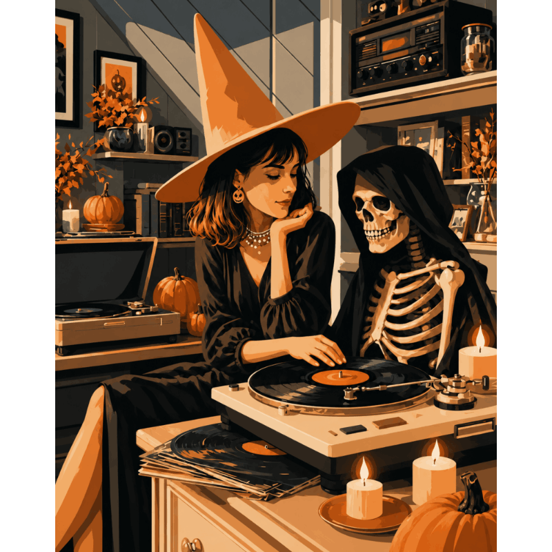 Spooky Vinyl Night | Paint by Number - Paint by numbers