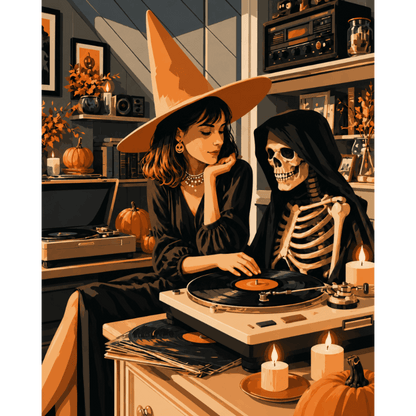 Spooky Vinyl Night | Paint by Number - Paint by numbers