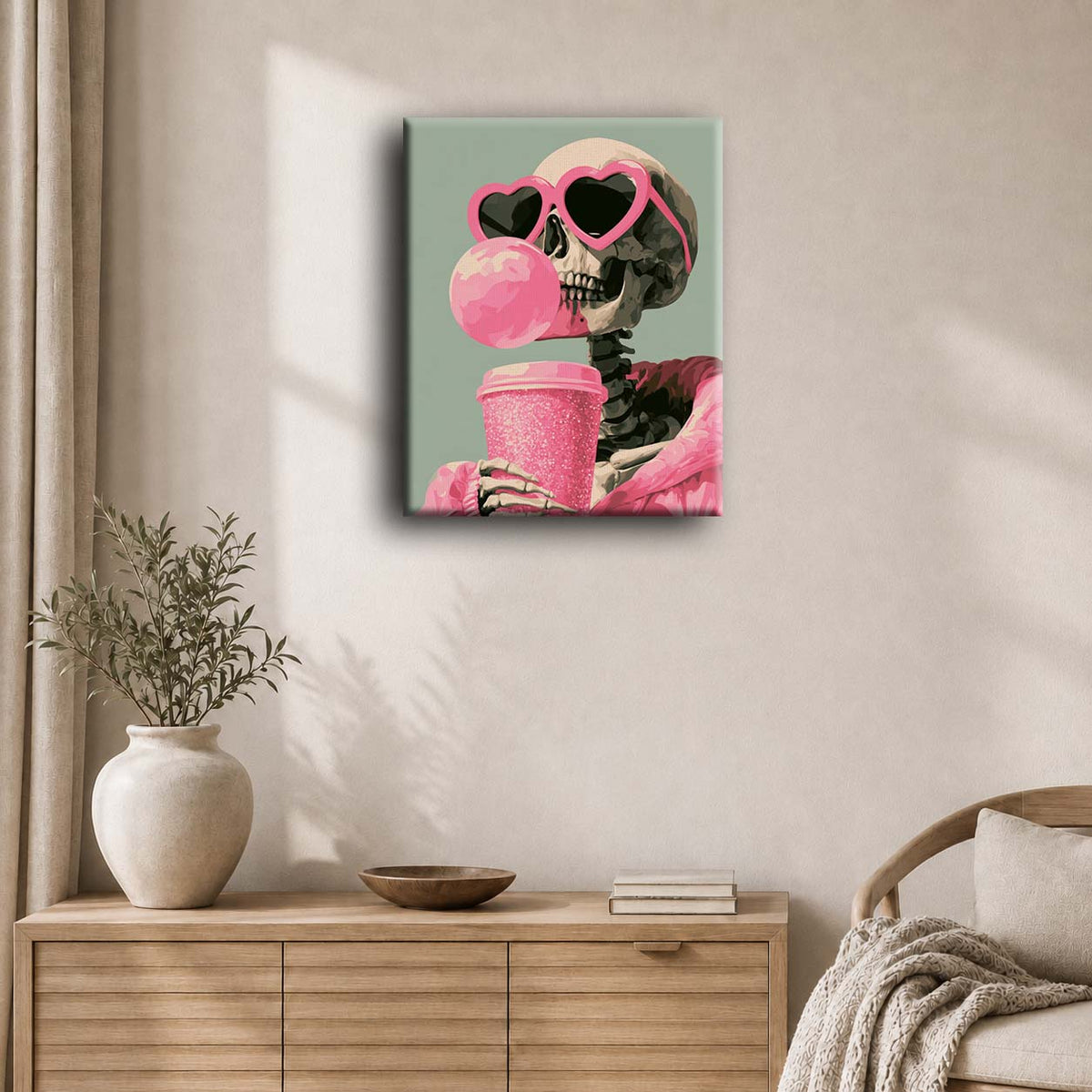 Bubblegum Bones | Paint by Number
