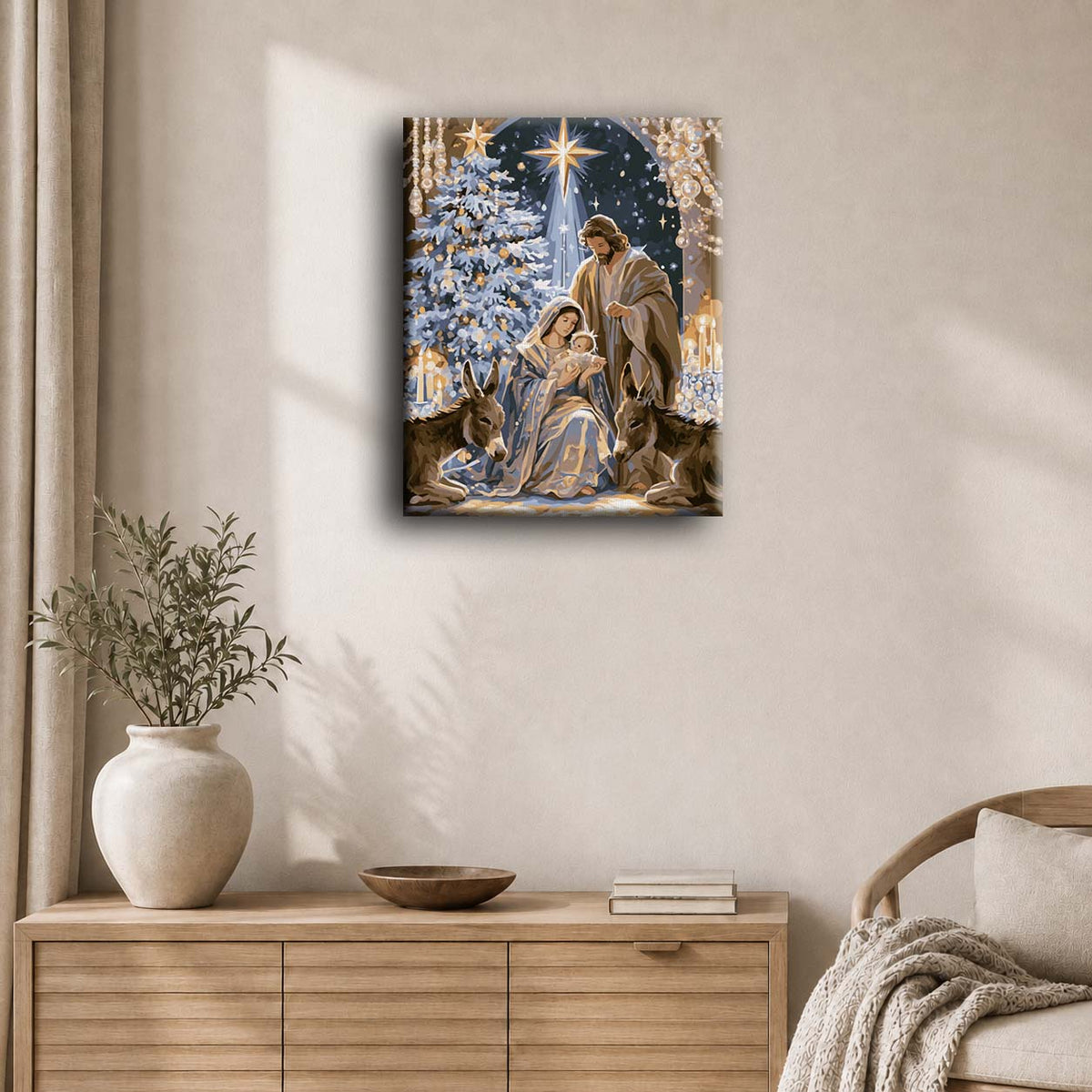 Nativity in Blue | Paint by Number