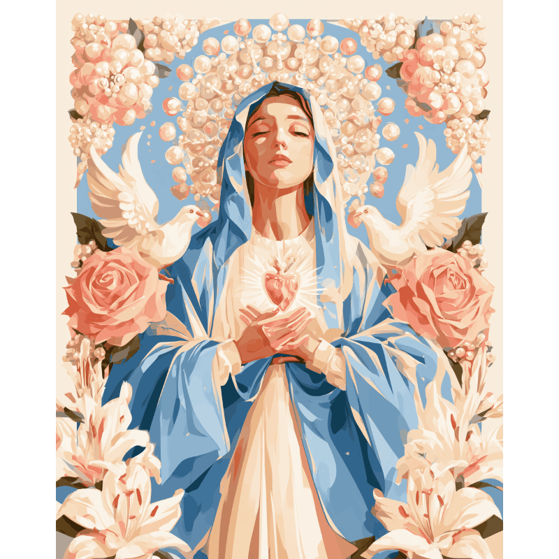 Our Lady of Pearls | Paint by Number