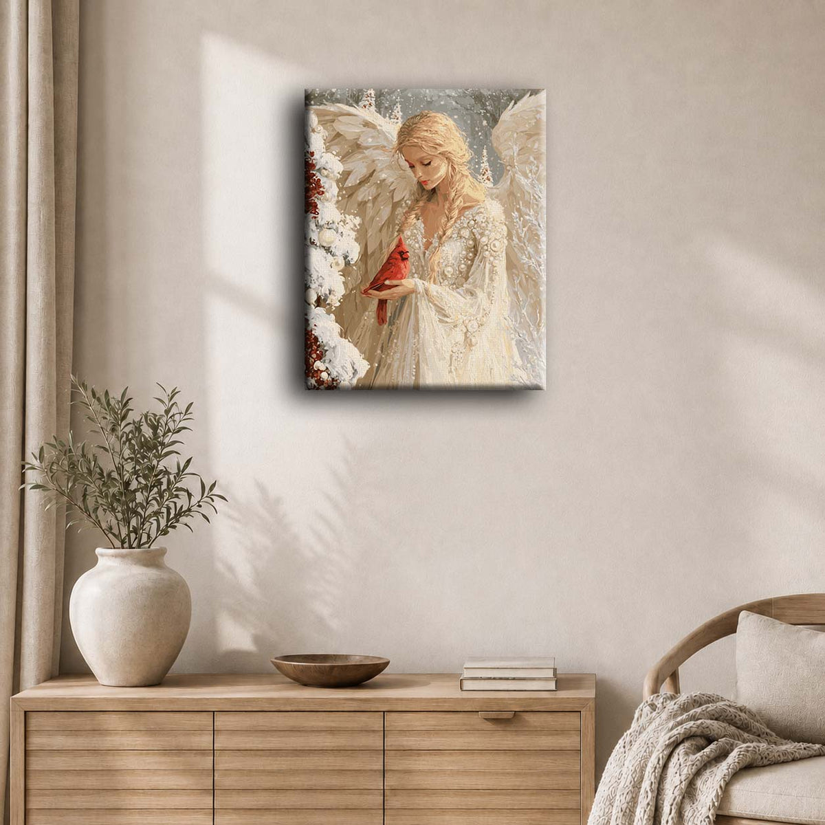 Angel & Cardinal | Paint by Number
