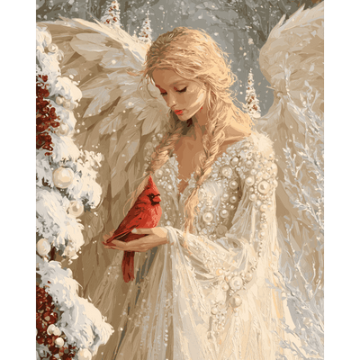 Angel & Cardinal | Paint by Number