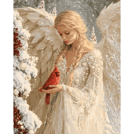 Angel & Cardinal | Paint by Number