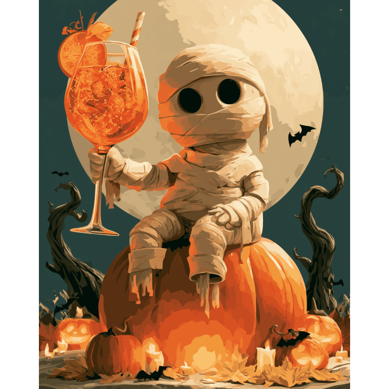 Mummy's Nightcap | Paint by Number - Paint by numbers