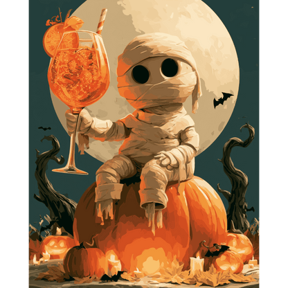Mummy's Nightcap | Paint by Number - Paint by numbers