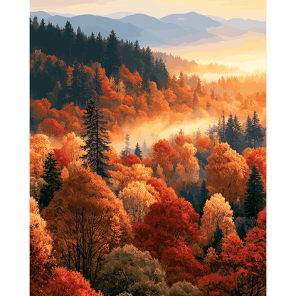 Autumn Canopy | Paint by Number - Paint by numbers