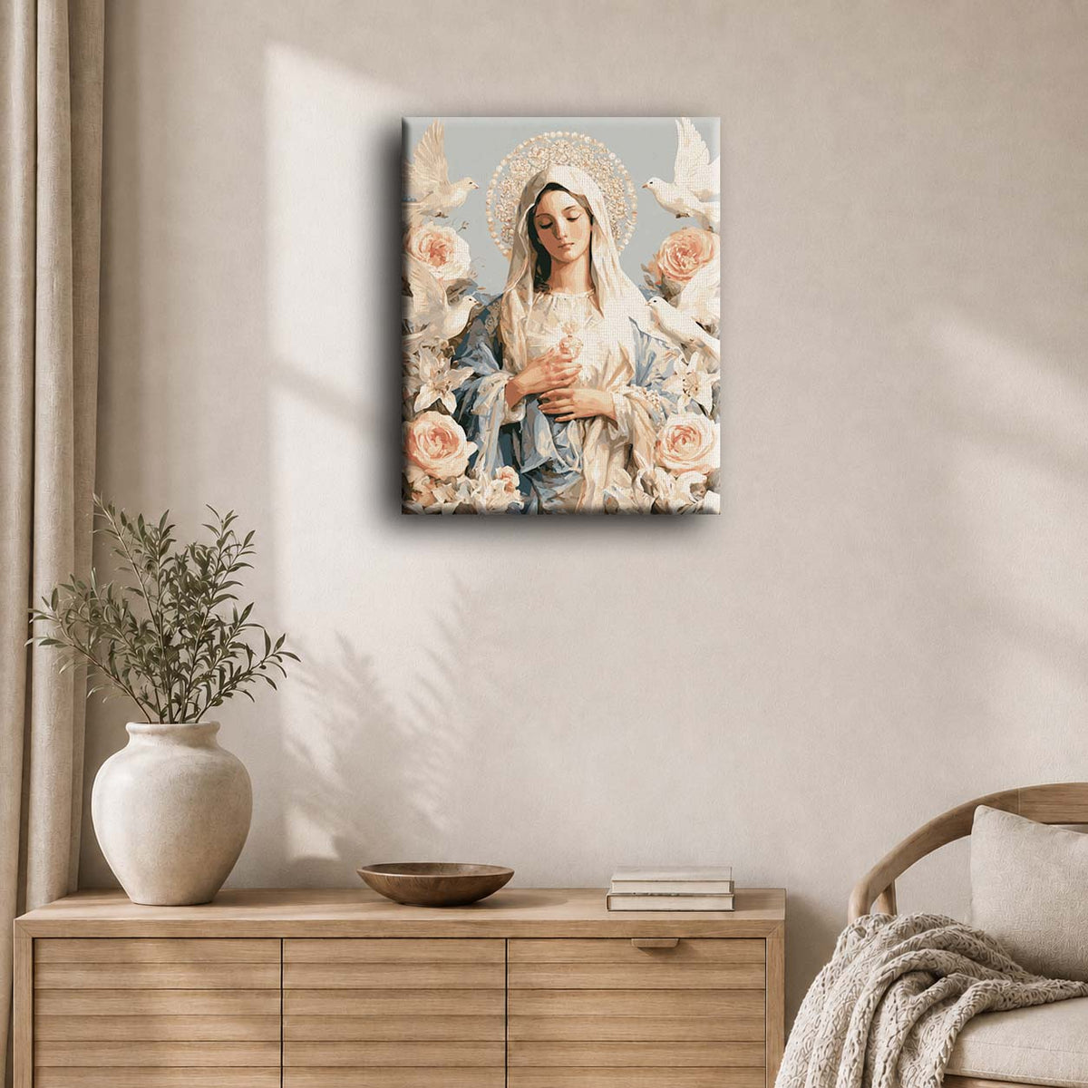 La dama de las rosas | Pintar por números