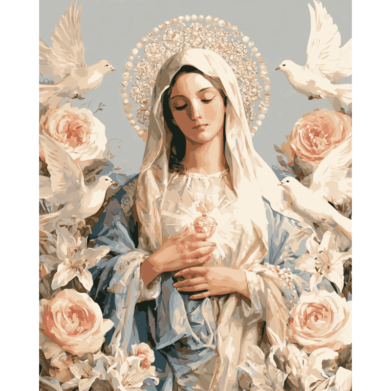 Lady of the Roses | Paint by Number