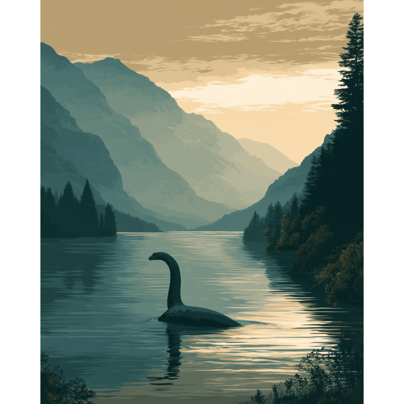 Loch Ness Legend | Paint by Number - Paint by numbers